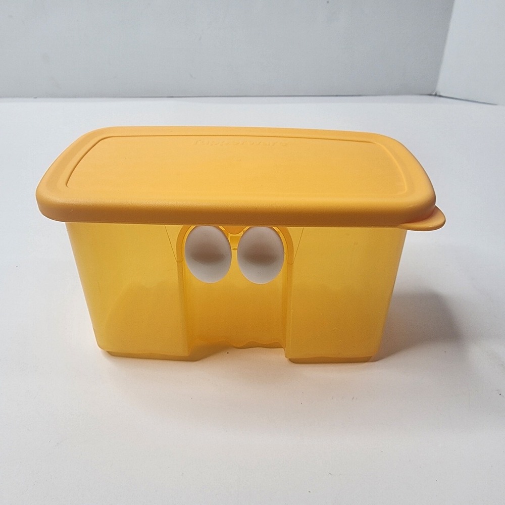 Tupperware Yellow Fridge Smart Mini 1 1/2 Cup Container w/ Lid #4735